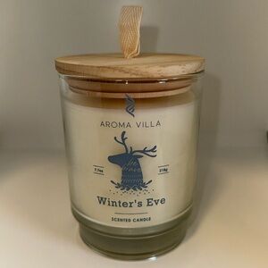 AROMA VILLA Winter’s Eve Scented CANDLE Holiday Rare Limited Edition 7.7oz